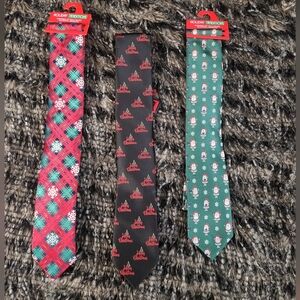 NWT...  Men's Hallmark Holiday Festive Tie Trio - Red, Black, Green